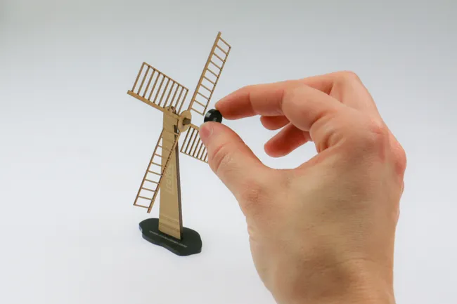 Assemble laser cut windmill