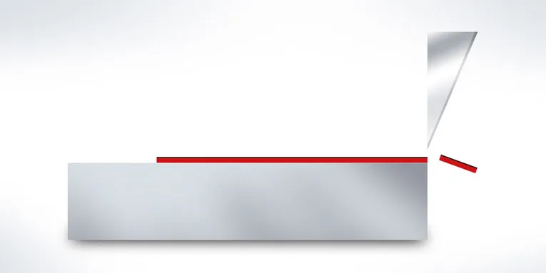 Laser-cut acrylic sheet showing clean edge quality from Trotec CO₂ laser cutter