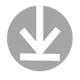 Download icon with downward arrow inside gray circle
